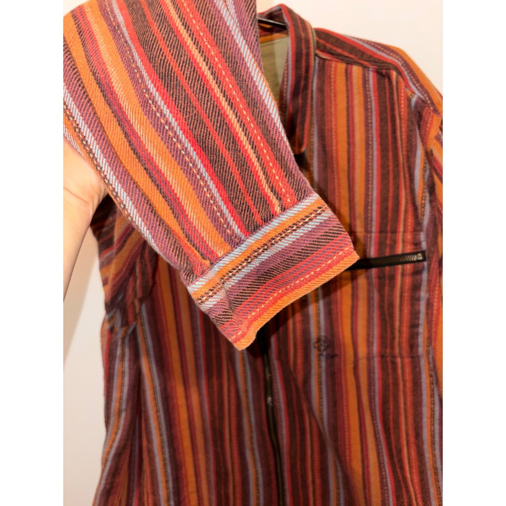 Patagonia Organic Cotton Full Zip Shirt Jacket Striped Heavyweight Flannel XL - Picture 6 of 9
